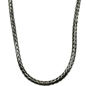 Vintage Antique Silver Toned Link Snake Chain Necklace 16’  Magnetic Clasp